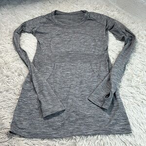 Lululemon Swiftly Tech Long Sleeve Crew Heathered Slate